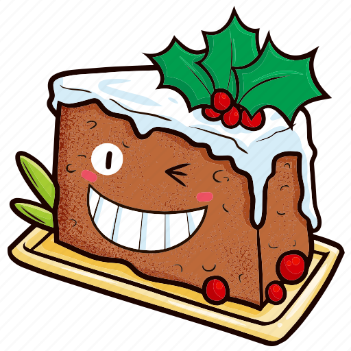 Cake, pastry, chocolate, kawaii, christmas, xmas, cute icon - Download on Iconfinder