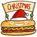 hot dog, food, christmas, kawaii, xmas, restaurant, meal, decoration