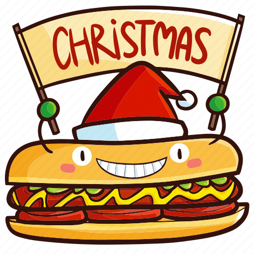Hot dog, food, christmas, kawaii, xmas, restaurant, meal icon - Download on Iconfinder