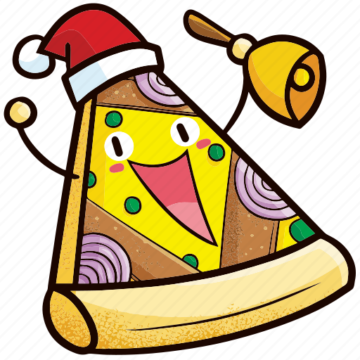Pizza, food, kawaii, christmas, xmas, decoration, meal icon - Download on Iconfinder