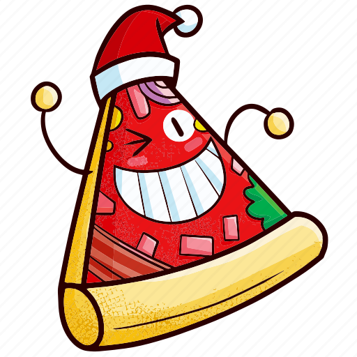 Pizza, food, christmas, kawaii, meal, xmas, decoration icon - Download on Iconfinder
