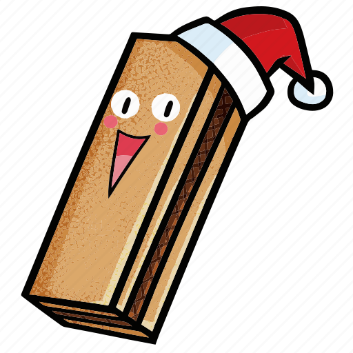 Wafer, food, biscuit, kawaii, christmas, xmas, decoration icon - Download on Iconfinder