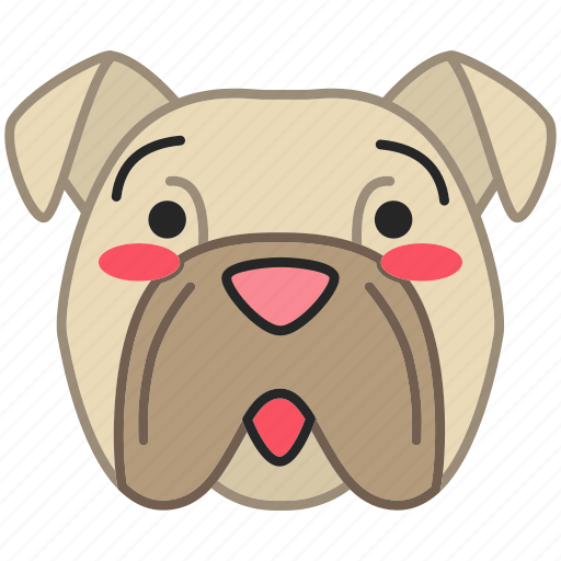 Bulldog, bulldog icon, dog, kawaii icon - Download on Iconfinder