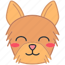 dog, kawaii, yorkshire terrier, yorkshire terrier icon