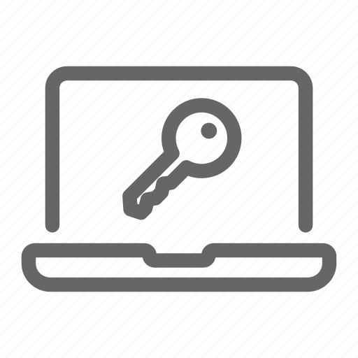 Computer, desktop, key, online icon - Download on Iconfinder