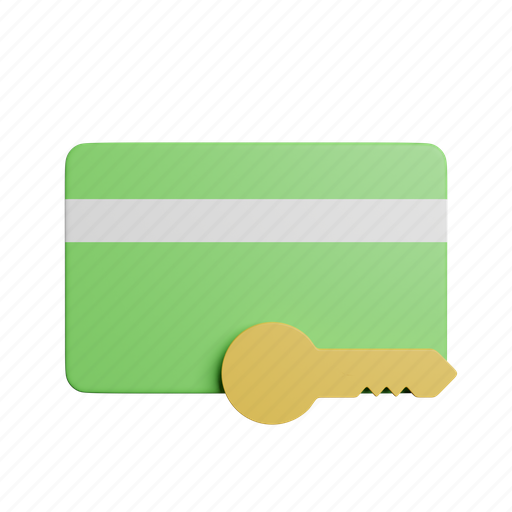 Payment, card, password, front, credit, money, secure 3D illustration - Download on Iconfinder