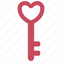 heart, key, locksmith, security, love