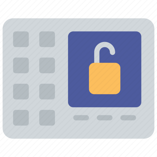 Lock, tablet, locksmith, security, device icon - Download on Iconfinder
