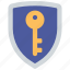 shield, key, locksmith, security, unlocked 