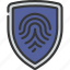 biometrics, shield, locksmith, security, thumb, print 