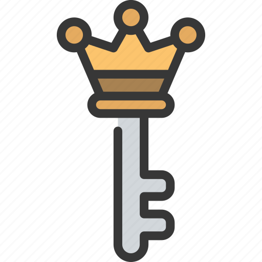 Crown, key, locksmith, security, king icon - Download on Iconfinder