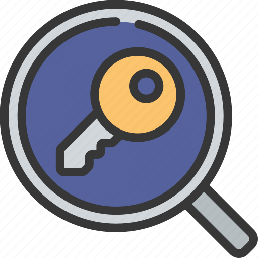 Key, search, locksmith, security, research icon - Download on Iconfinder
