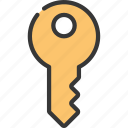 large, key, locksmith, security, brass, unlock