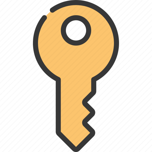 Large, key, locksmith, security, brass, unlock icon - Download on Iconfinder