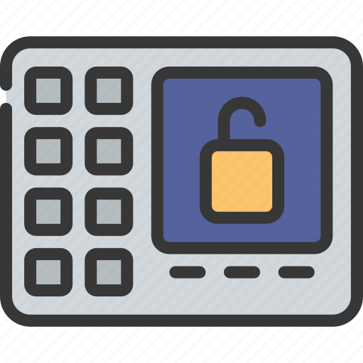 Lock, tablet, locksmith, security, device icon - Download on Iconfinder