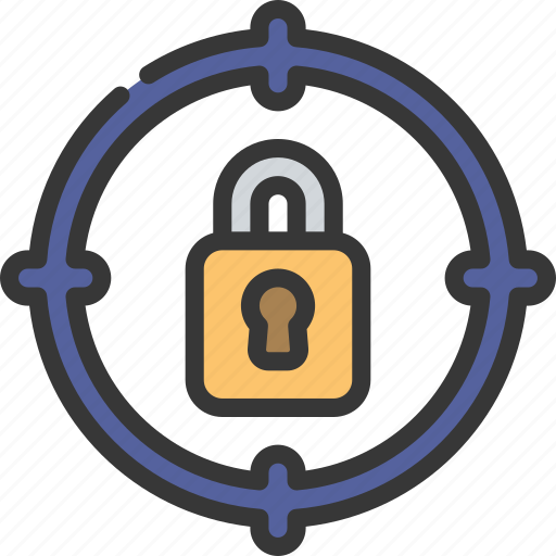 Lock, targeting, locksmith, security, target icon - Download on Iconfinder