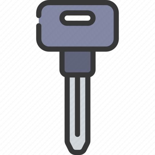 Long, thin, key, locksmith, security, brass icon - Download on Iconfinder