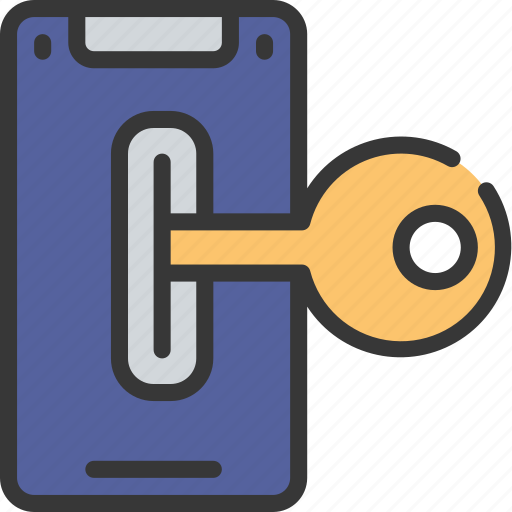 Mobile, phone, key, locksmith, security icon - Download on Iconfinder