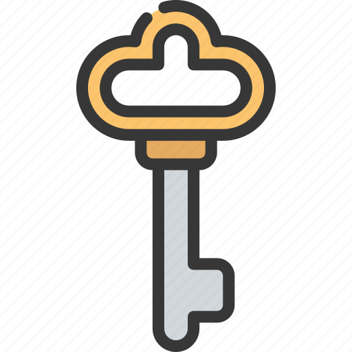 Oblong, old, key, locksmith, security, unlock icon - Download on Iconfinder