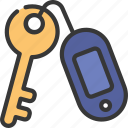 oval, key, chain, locksmith, security