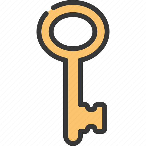 Oval, key, locksmith, security, unlock icon - Download on Iconfinder