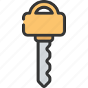rectangle, wavey, key, locksmith, security