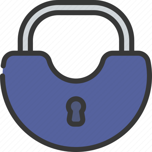 Semi, circle, lock, locksmith, security, circular icon - Download on Iconfinder