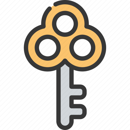 Triple, circle, key, locksmith, security icon - Download on Iconfinder