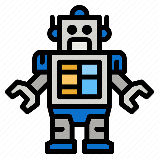Robot, metal, toy, kid, robotic icon - Download on Iconfinder