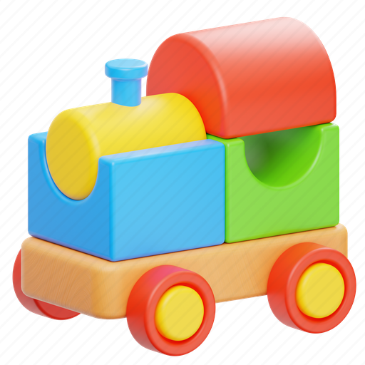 Train, toy, transportation, subway, fun, cute, creative 3D illustration - Download on Iconfinder