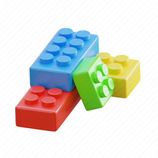 Brick, block, toy, kid, child, children 3D illustration - Download on Iconfinder