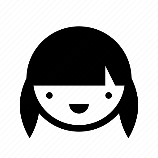 Girl, kid, smile, happy, face, emoji, emoticon icon - Download on Iconfinder