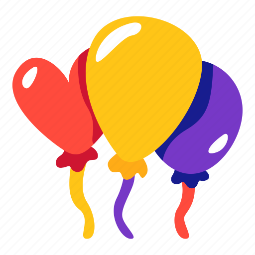 Ballons, ballon, kids, play, stickers, sticker illustration - Download on Iconfinder