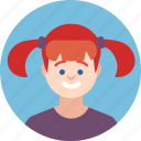 child, girl, happy, kids, redhead, smiling, young