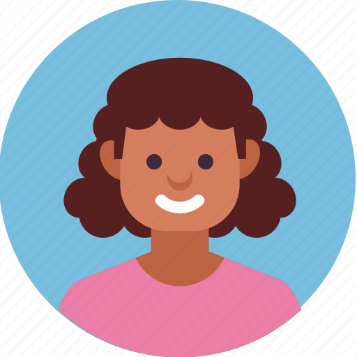 Curly hair, fun, girl, kids, pretty, teen, young icon - Download on Iconfinder