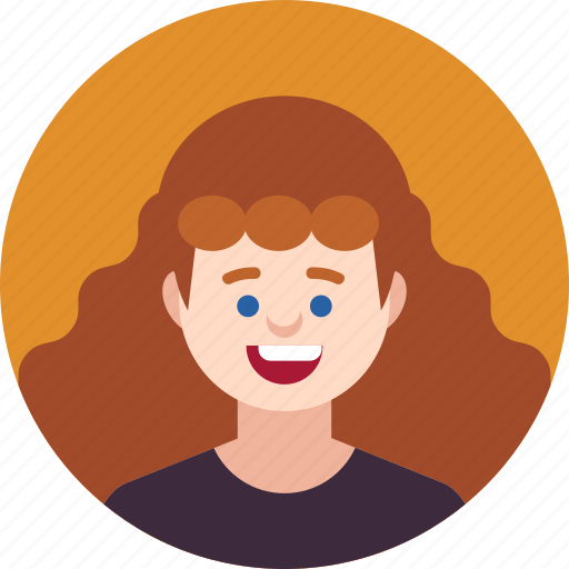 Bangs, beautiful, curly hair, funny, girl, kids, smiling icon - Download on Iconfinder