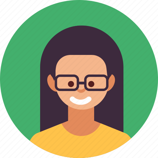 Avatar, cheerful, girl, glasses, kids, portrait, smile icon - Download on Iconfinder
