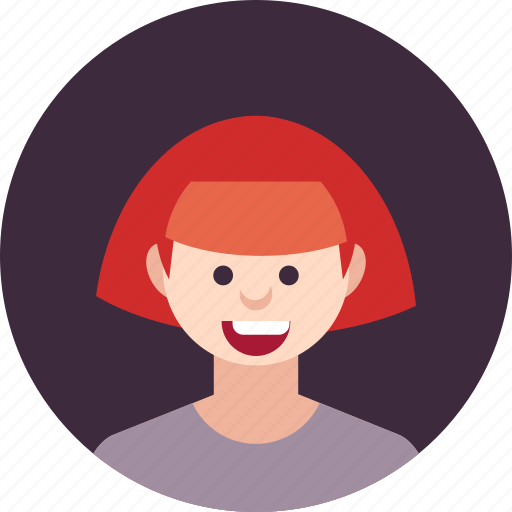Bangs, cute, girl, happy, kids, redhead, smiling icon - Download on Iconfinder