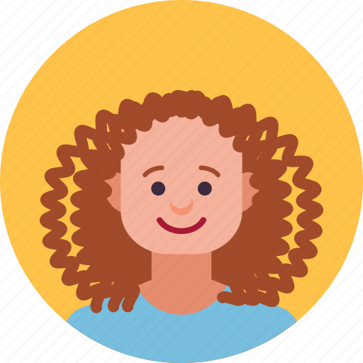Curlyhair, cute, girl, kids, redhead, smile, young icon - Download on Iconfinder