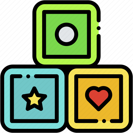 Cube, kids, game, geometrical, shape, blocks, play icon - Download on Iconfinder