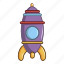 cartoon, object, rocket, space, spaceship, toy, travel 