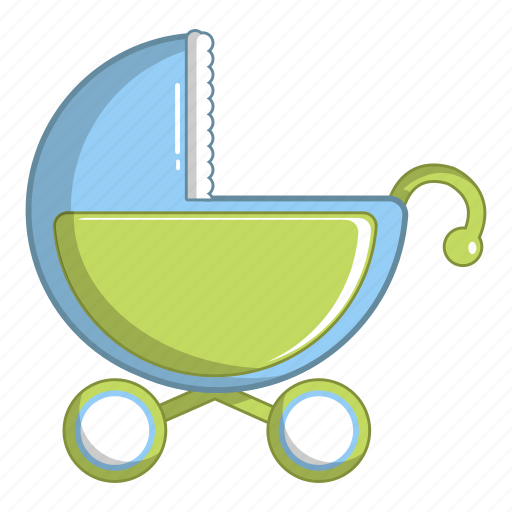 Baby, carriage, cartoon, child, object, pram, wheel icon - Download on Iconfinder