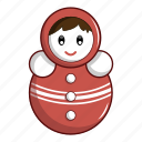 cartoon, object, poly, red, roly, toy, white