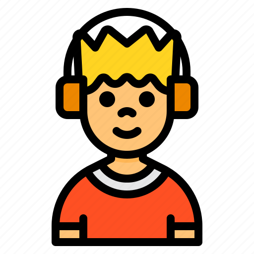 Boy, extream, child, youth, avatar, headphone, music icon - Download on Iconfinder