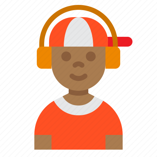 Boy, cap, child, youth, avatar, headphone, music icon - Download on Iconfinder