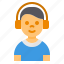 boy, child, male, youth, avatar, headphone, music 