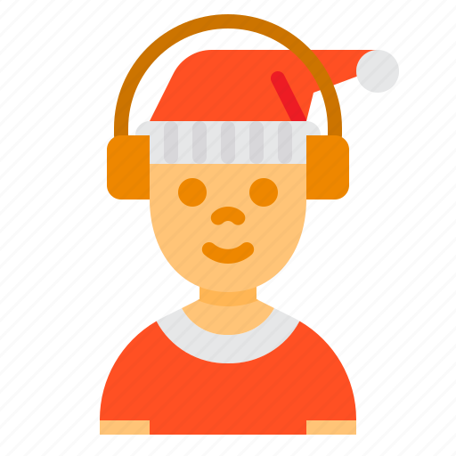 Boy, christmas, child, youth, avatar, headphone, music icon - Download on Iconfinder