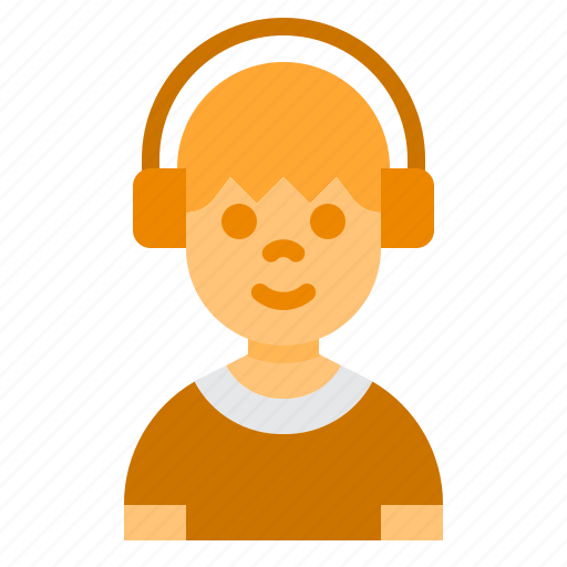 Boy, male, child, exercise, avatar, headphone, music icon - Download on Iconfinder
