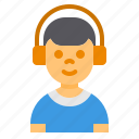 boy, male, child, nerd, avatar, headphone, music