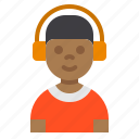 boy, male, child, youth, avatar, headphone, music